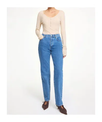 By Malene Birger Chicago High-rise Organic Cotton Denim Jeans In Multi