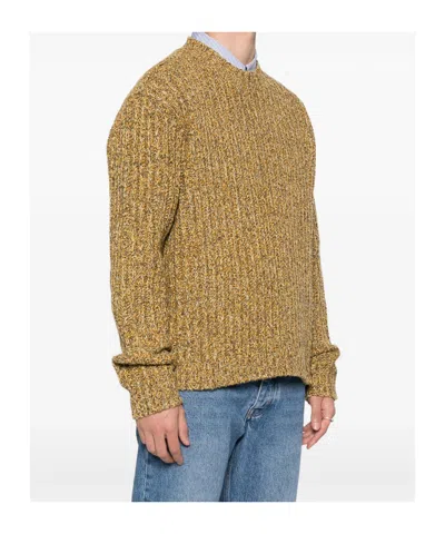 Séfr Long-sleeved Knitted Pullover In Gold