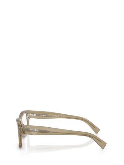 Prada Full Frame Plain Mirror In Brown