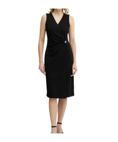 Calvin Klein Straight Cut Dress In Black