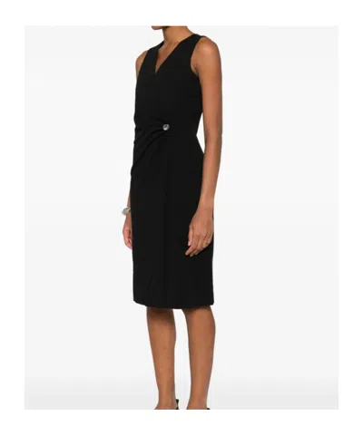 Calvin Klein Straight Cut Dress In Black
