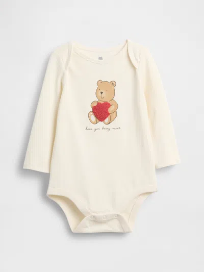 Gap Baby First Favorites Organic Cotton Graphic Bodysuit In White