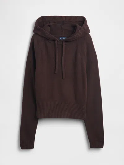 Gap Cashsoft Sweater Hoodie In Brown