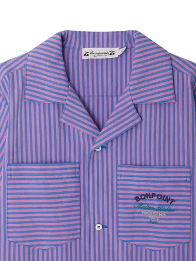 Bonpoint Fabri Striped Shirt In Blue