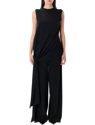 Alaïa Alaia Cady Tie Jumpsuit In Black
