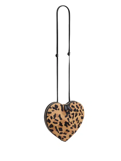 Alaïa Alaia Le Coeur Bag In Leopard-print Calf Hair Women In Black