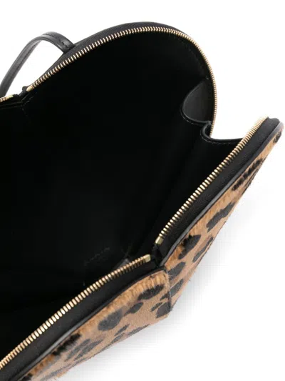 Alaïa Alaia Le Coeur Bag In Leopard-print Calf Hair Women In Black