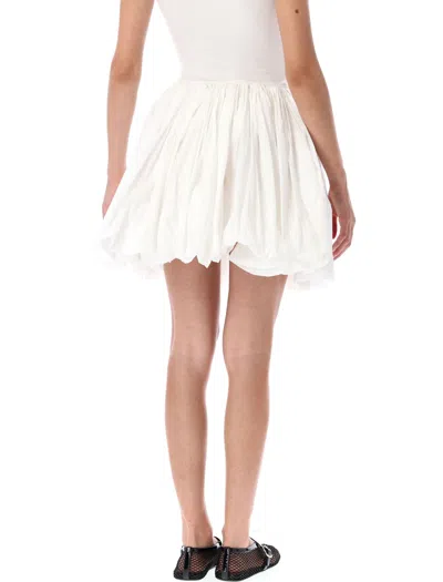 Alaïa Alaia Soft Nylon Bubble Mini Skirt In White