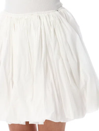 Alaïa Alaia Soft Nylon Bubble Mini Skirt In White