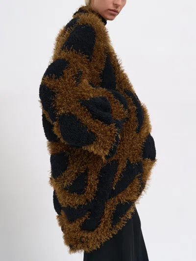 Alessandra Marchi Knitted Fur Coat In Multi