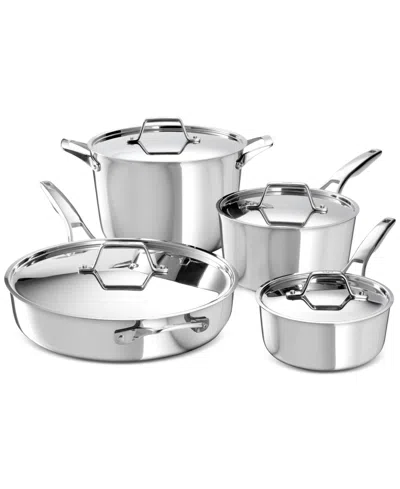 Calphalon Premier Stainless Steel 8-piece Cookware Set In Silver