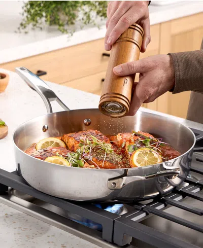 Calphalon Premier Stainless Steel 8-piece Cookware Set In Silver