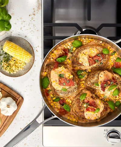 Calphalon Premier Stainless Steel 8-piece Cookware Set In Silver