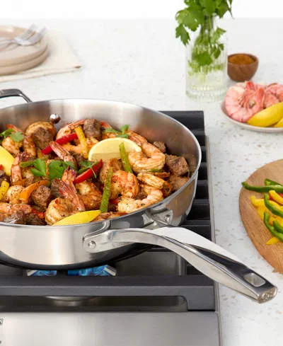 Calphalon Premier Stainless Steel 7-piece Cookware Set In Silver