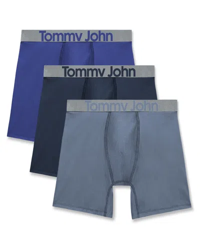 Tommy John Men's Sport Micro Boxer Briefs, 3-pack In Blue