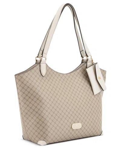 Nine West Lyra Multi Laptop Large Tote Bag In Brown