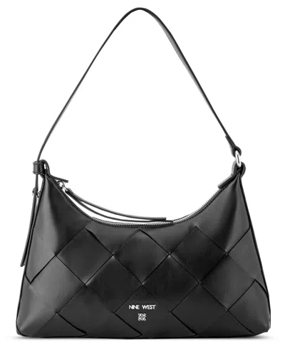 Nine West Jaslee Convertible Chain Flap Crossbody Bag In Black