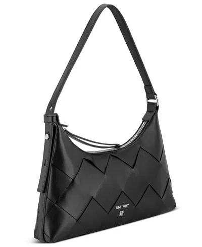 Nine West Jaslee Convertible Chain Flap Crossbody Bag In Black