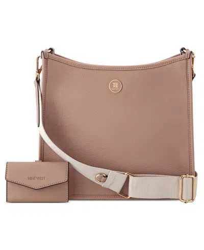 Nine West Nalini Large Swing Crossbody Bag In Brown