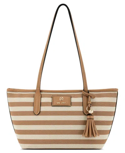 Nine West Lakelyn Large Tote Bag In Brown