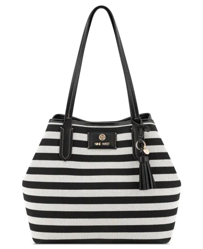 Nine West Lyra Large Laptop Tote Bag In Black
