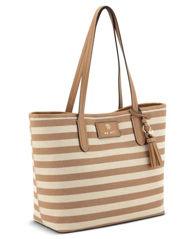 Nine West Lyra Large Laptop Tote Bag In Brown