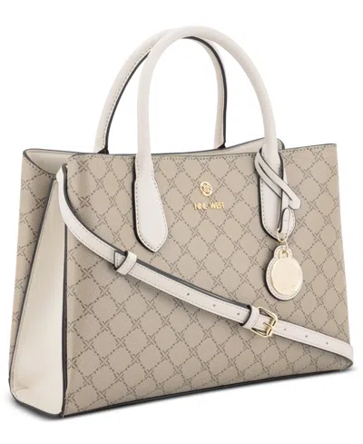 Nine West Kyrie Triple Compartment Satchel Bag In Brown