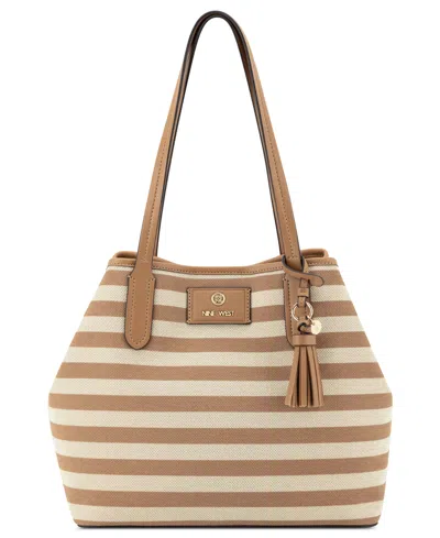 Nine West Lyra Large Laptop Tote Bag In Brown