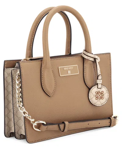 Nine West Magdalina Mini Tote Crossbody Bag In Brown
