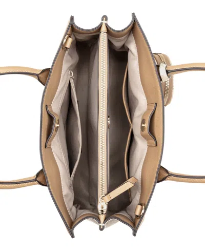 Nine West Magdalina Triple Compartment Medium Shopper Bag In Brown