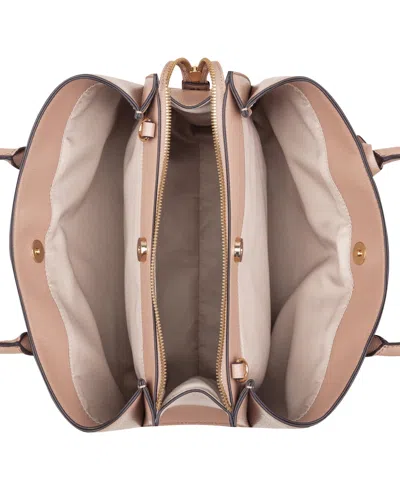 Nine West Kyrie Triple Compartment Satchel Bag In Brown