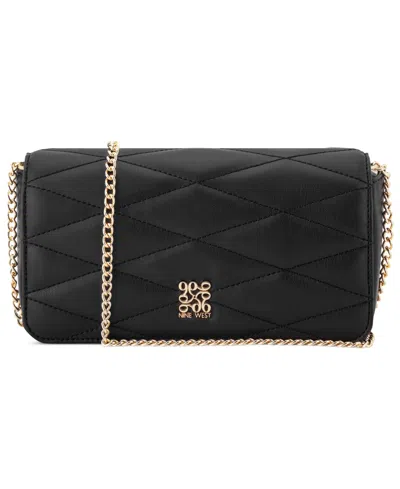Nine West Anders Phone Chain Crossbody Clutch Bag In Black
