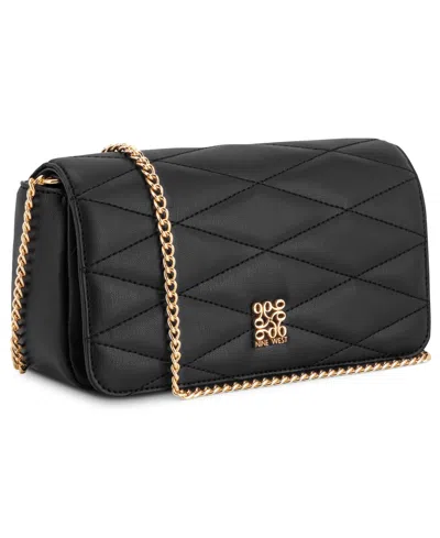 Nine West Anders Phone Chain Crossbody Clutch Bag In Black