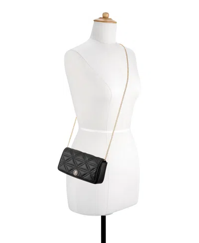 Nine West Anders Phone Chain Crossbody Clutch Bag In Black