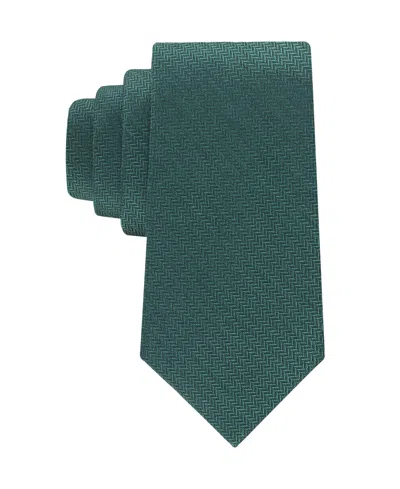 Tommy Hilfiger Men's Hazel Herringbone Solid Tie In Green
