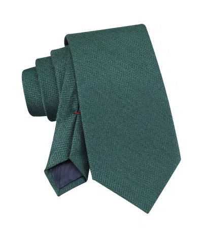 Tommy Hilfiger Men's Hazel Herringbone Solid Tie In Green