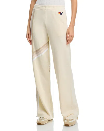 Aviator Nation Blaze 4 Wide Leg Sweatpants In Neutral
