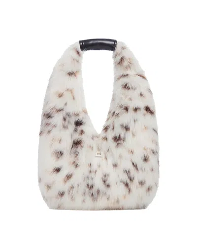 Apparis Colette Snow Leopard Bag In White
