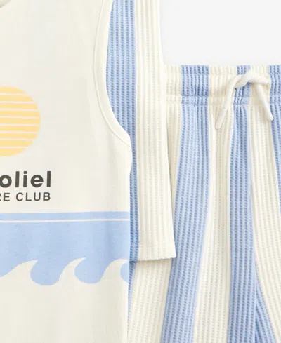 Epic Threads Boys 5-20 3-pc. Striped Shirt, Tank Top & Shorts Set, Macy's Exclusive In Blue