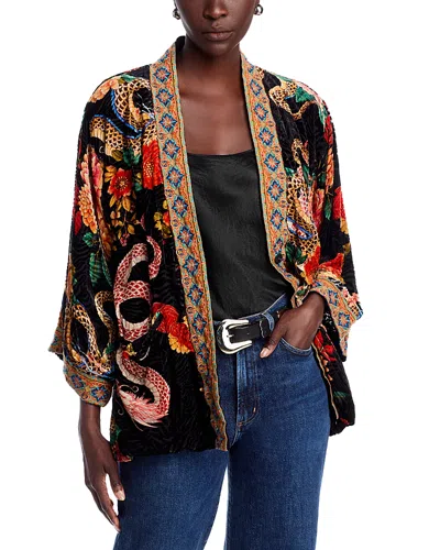 Johnny Was Merhawi Textured Velvet Kimono In Multi