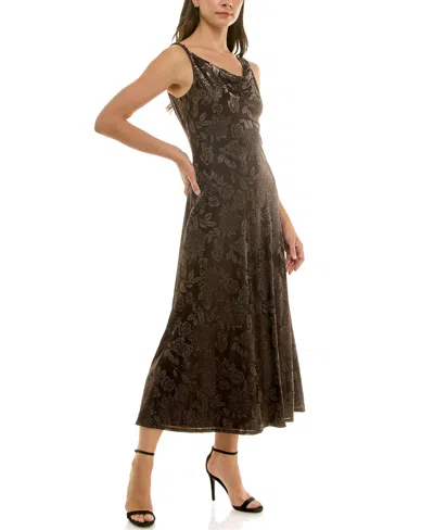 Taylor Petite Sleeveless Midi Dress In Brown