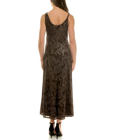 Taylor Petite Sleeveless Midi Dress In Brown