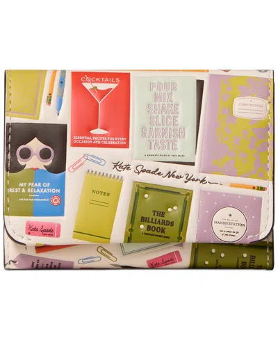 Kate Spade Page Turner Trifold Leather Wallet In Multi