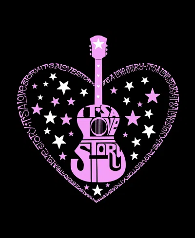 La Pop Art Women's It's A Love Storyâ Â Word Art Long Sleeve T-shirt In Multi