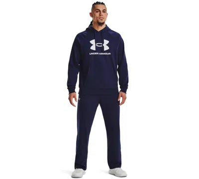 Under Armour Men's Rival Logo Hooded Sweatshirt In Blue