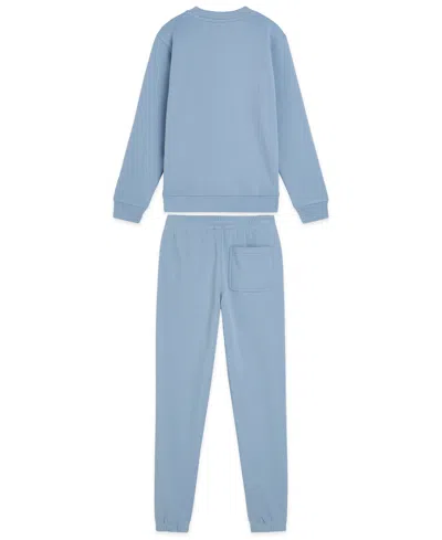 Scotch & Soda Boys' 8-16 Crewneck Sweatshirt And Jogger Pants, 2-piece Set In Blue