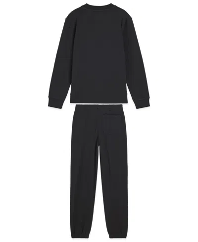 Scotch & Soda Boys' 8-16 Crewneck Sweatshirt And Jogger Pants, 2-piece Set In Black