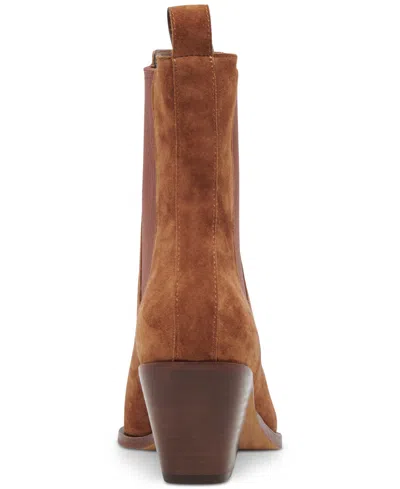 Dolce Vita Shadie H2o Wide Booties Brown Suede In Multi