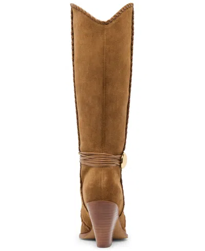 Dolce Vita Women's Jody Whipstitch Tall Heeled Western Boots In Brown