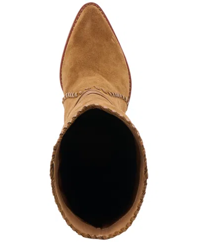 Dolce Vita Women's Jody Whipstitch Tall Heeled Western Boots In Brown